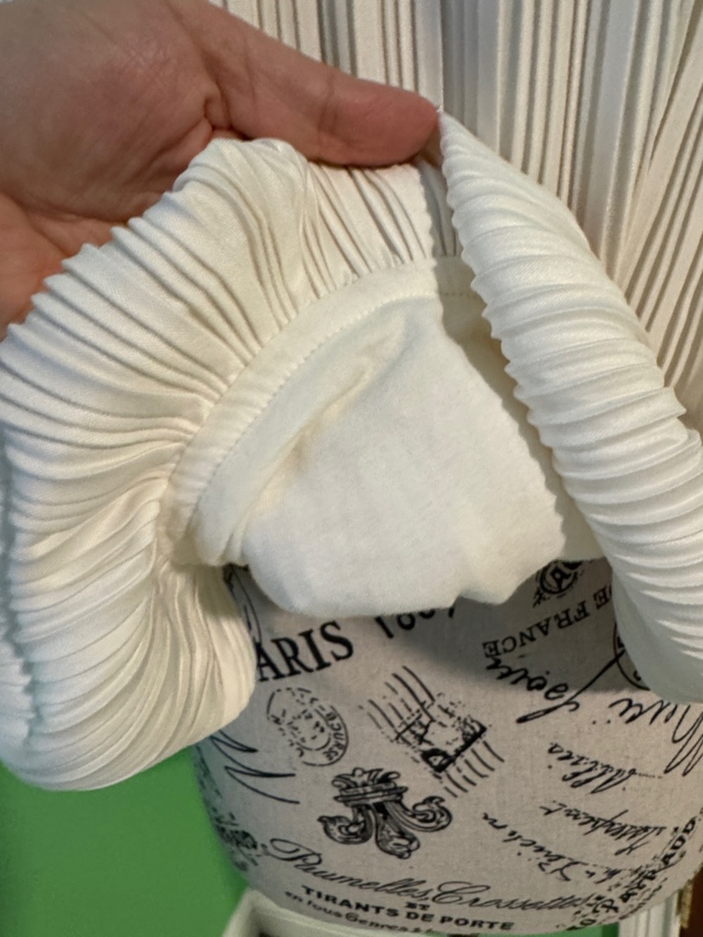 LOFT Ivory Pleated Blouson Top - Picture 5 of 6